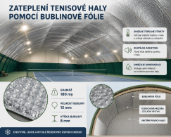 Termoizolační bublinková folie na tenisovou halu